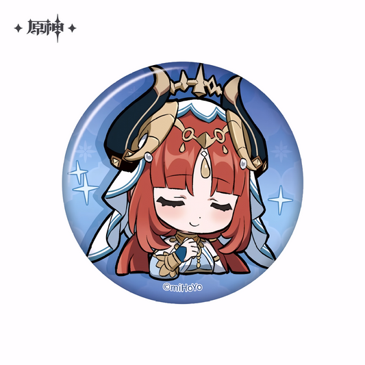 Genshin Impact Sumeru Chibi Emoji Series Character Tin Badge – Nilou (Official miHoYo Merchandise)