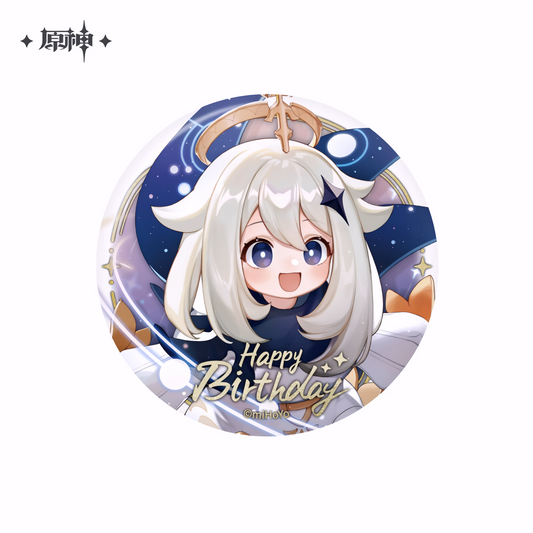 Official Genshin Impact Paimon “Day of Destiny” Birthday Tin Badge – miHoYo