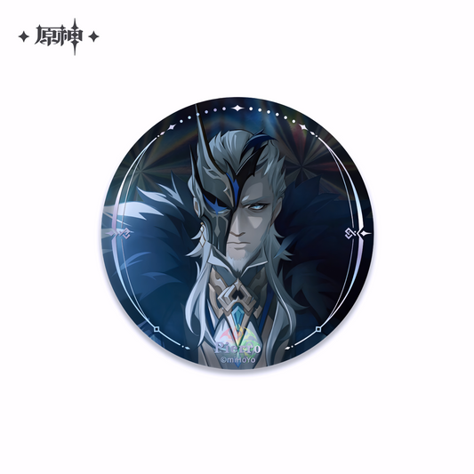 Official Genshin Impact Pierro “A Winter Night’s Lazzo” Tin Badge – 75mm – miHoYo