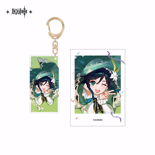 Official Genshin Impact 2023 Reunion Series Venti Polaroid & Acrylic Keychain Set – 2nd Anniversary