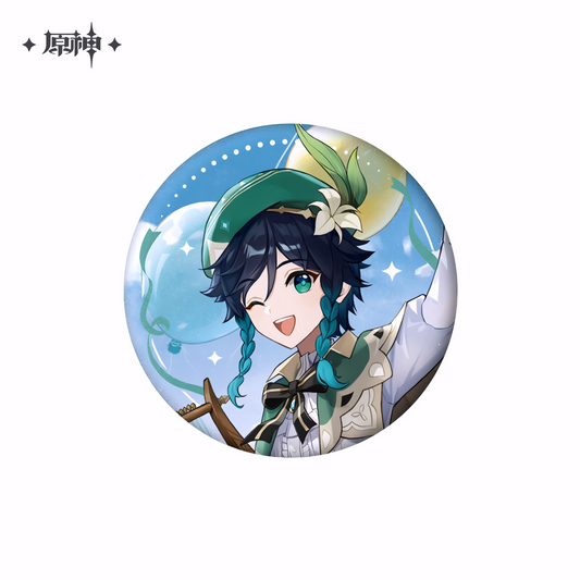Official Genshin Impact Venti 3rd Anniversary Series Character Badge – 65mm – miHoYo