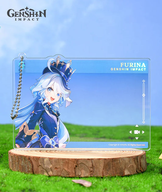 Genshin Impact Anniversary Acrylic Postcard Keychain – Furina (Official miHoYo Merchandise)